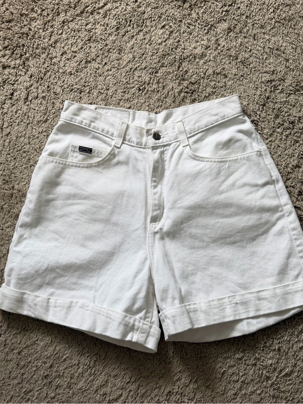 White High Waisted Riders by Lee Shorts